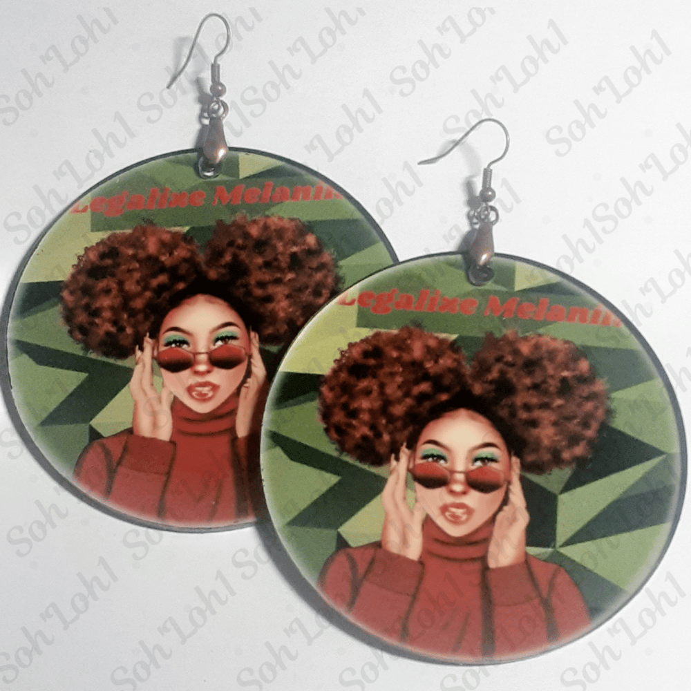 Image of Legalize Melanin, Afrocentric earrings