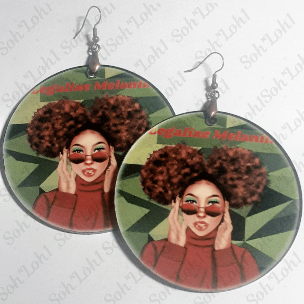 Image of Legalize Melanin Afrocentric earrings