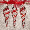 3 Red Ornaments