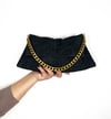 Sortie -Waxed Canvas Clutch with  Chain