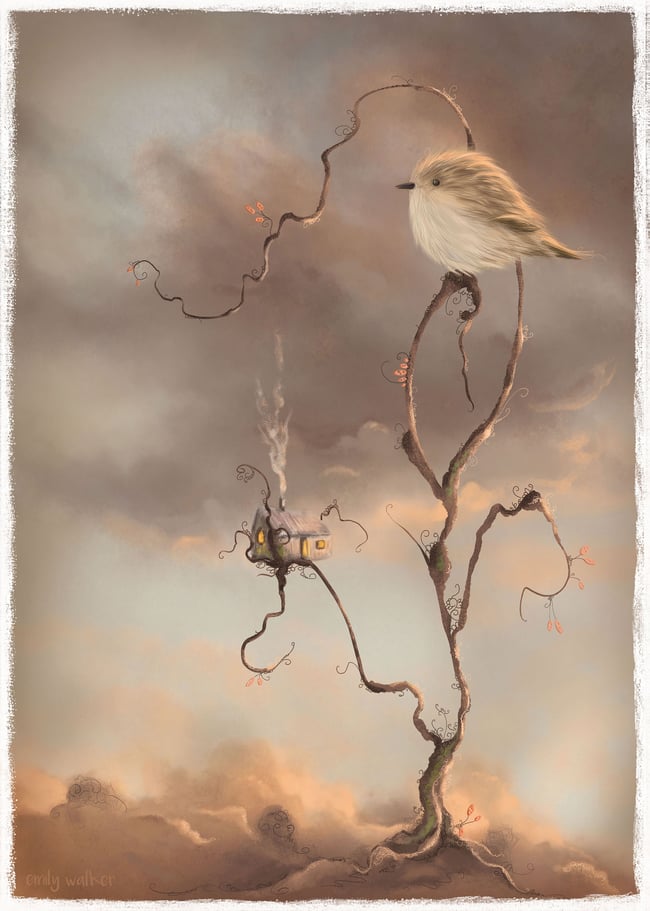Riroriro ( Grey Warbler ) Art Print Limited edition