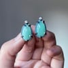 Chrysoprase Earrings with Diamonds