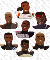 Tongues Out Sticker Series