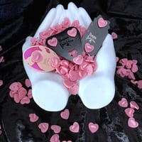 Image 1 of Light Pink Heart Shaped Rubber Pin Backs
