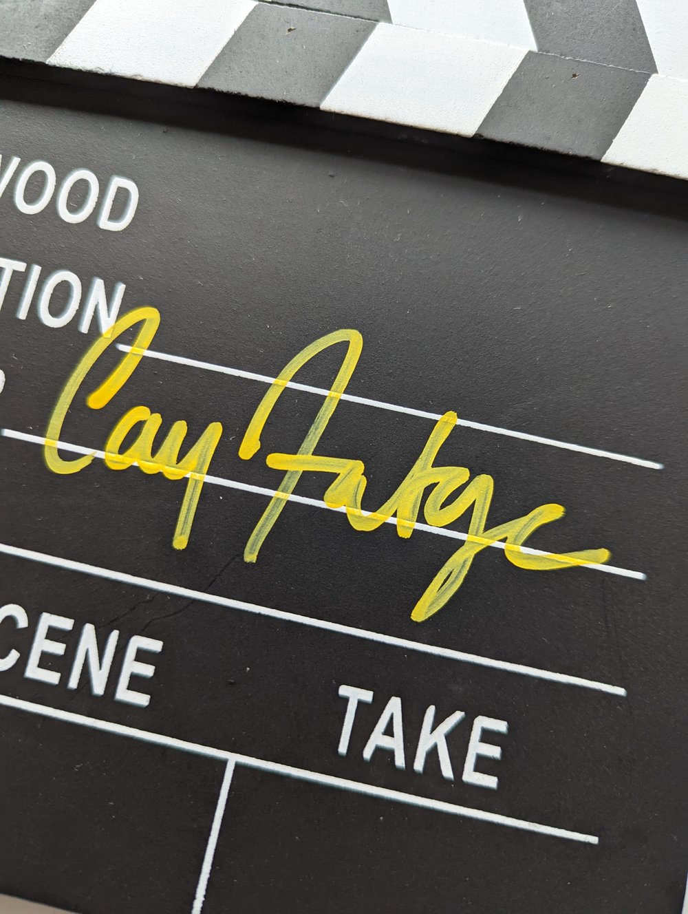 James Bond Cary Joji Fukunaga Signed clapperboard