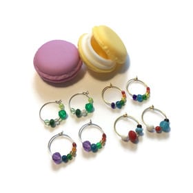 Image of SALE Lucky Dip Bead Hoops Earrings