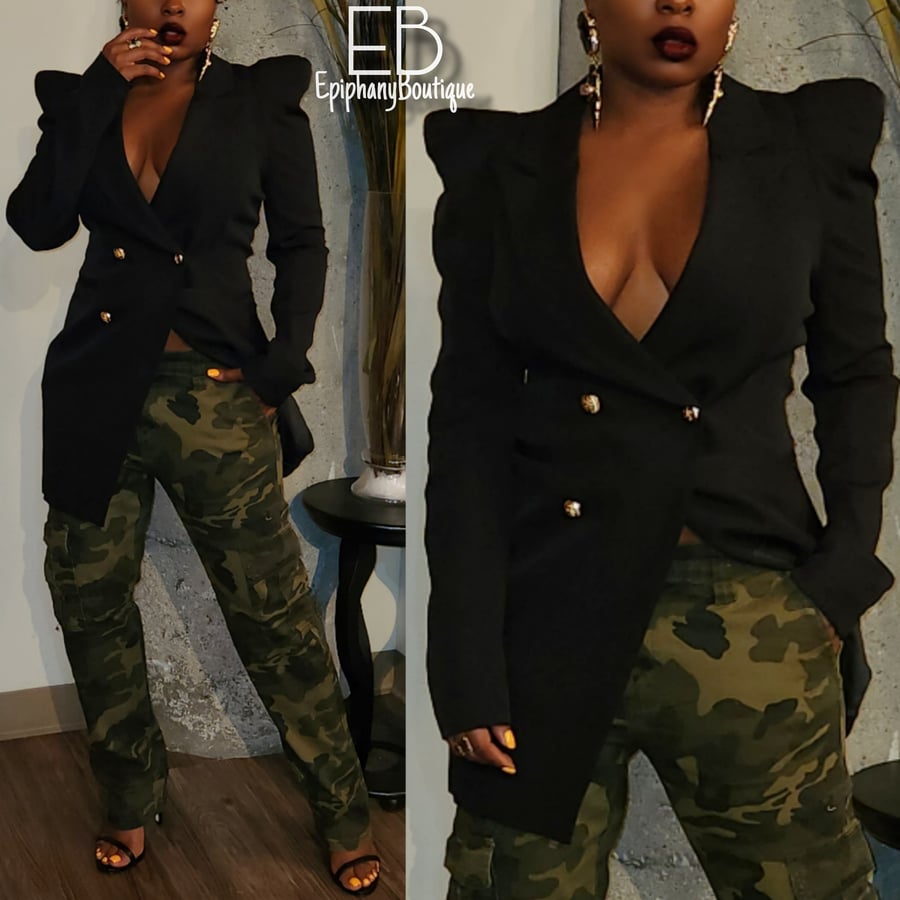 Image of The Kash Camo Cargo Pant & The Farah Blazer Dress**SEPARATES**