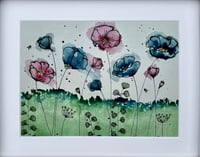 Image 2 of 'Watercolour Poppies' Limited Edition Mounted Print 