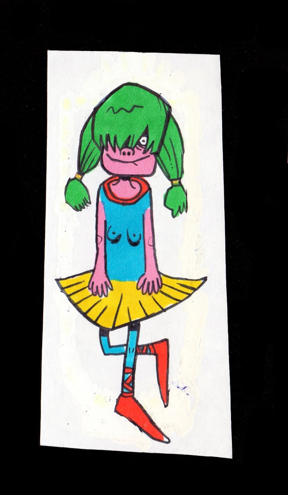 Image of Jamie Hewlett - Original Artwork - Tattoo Design c.1990 Tank Girl era