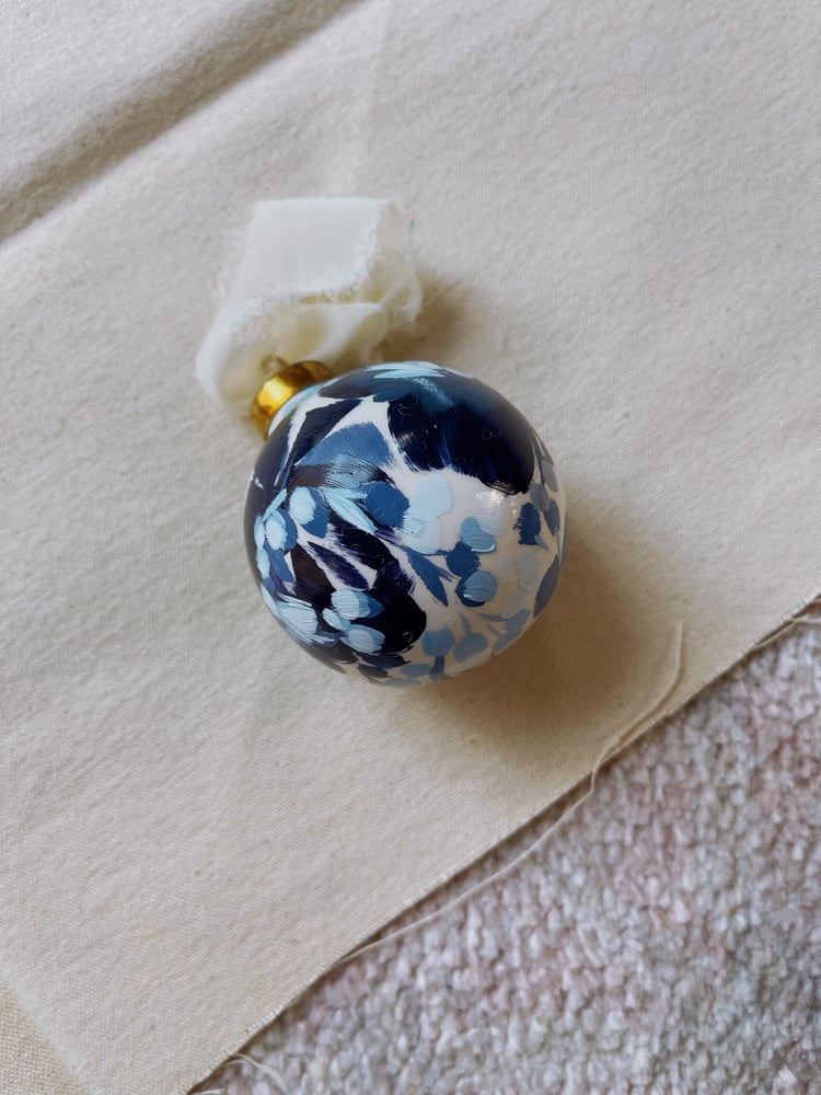 Image of Hand Painted Ornament - Blueberry Fizz