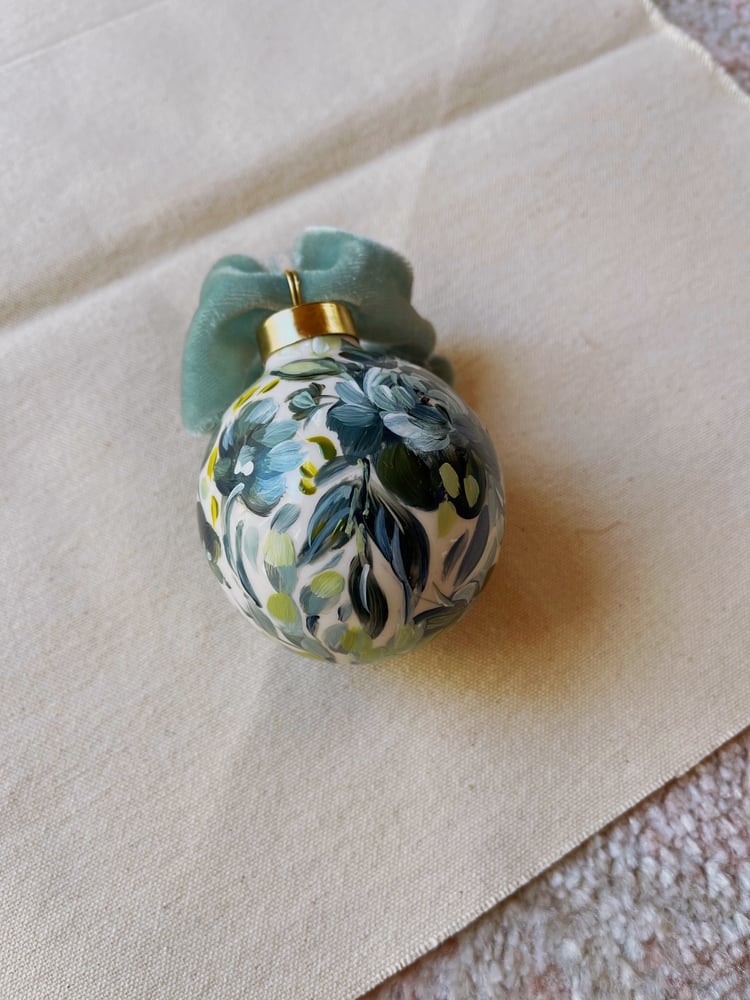 Image of Hand Painted Ornament - Pear Tart