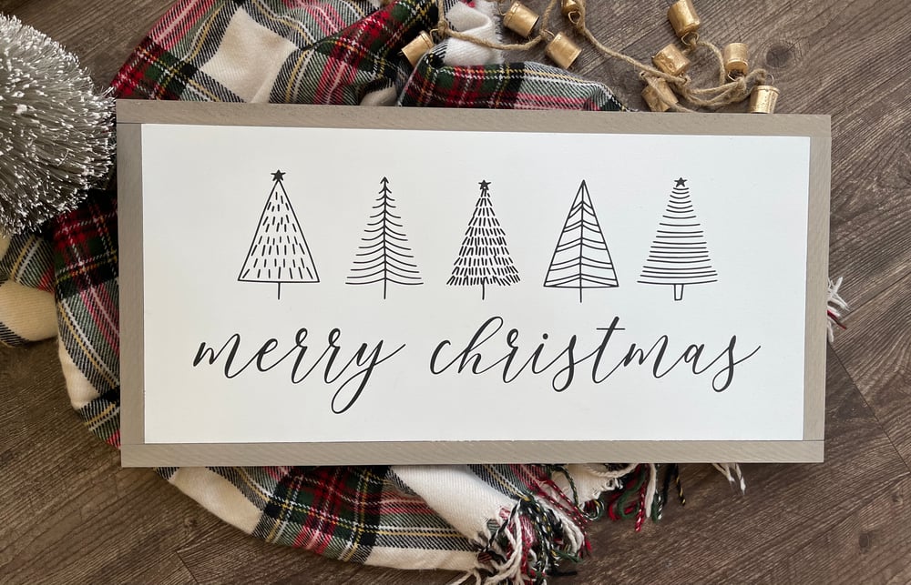 Image of Merry Christmas w Trees