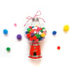 Handcrafted Gumball Machine Ornament Shatterproof