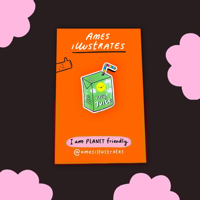 'APPY JUICE PIN BADGE 