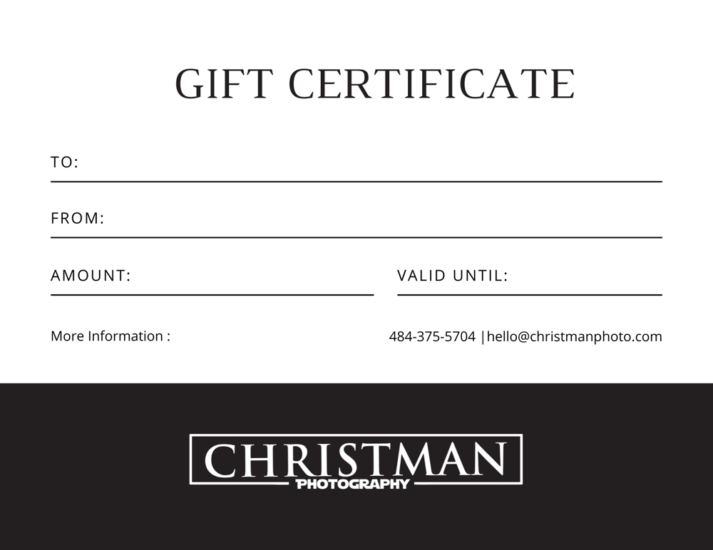 Image of Christman Photography Gift Certificate