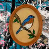 Blue Bird- Large- Glass Painting