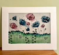 Image 1 of 'Watercolour Poppies' Limited Edition Mounted Print 