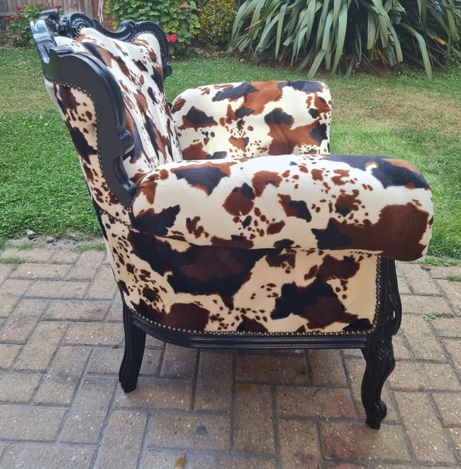 Vintage Cowhide Arm Chair