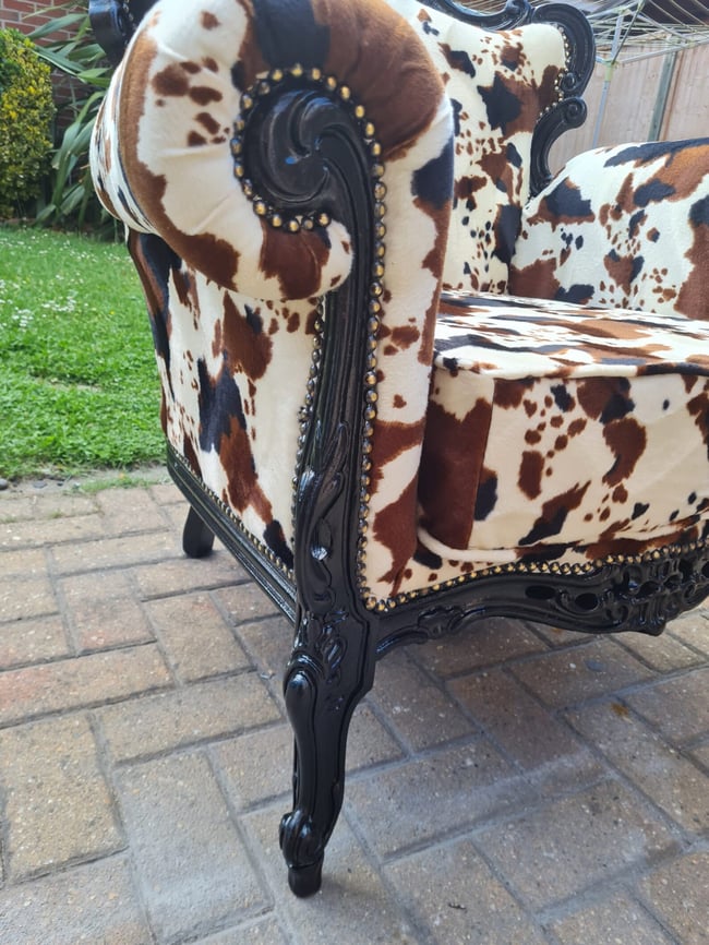 Vintage Cowhide Arm Chair