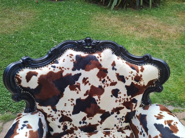 Vintage Cowhide Arm Chair