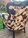 Vintage Cowhide Arm Chair