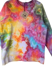 Image 8 of M Ladies/Junior's Sweatsuit Set in Shocking Rainbow Ice Dye