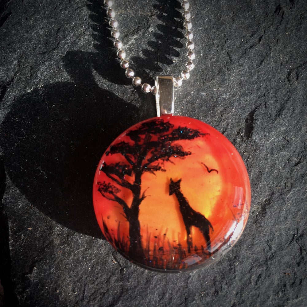 Giraffe Resin Pendant