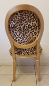 French Louis Leopard Print Gold Chair