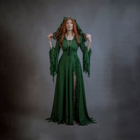 Image 1 of Elven pagan celtic medieval viking fairy fantasy dress gown one