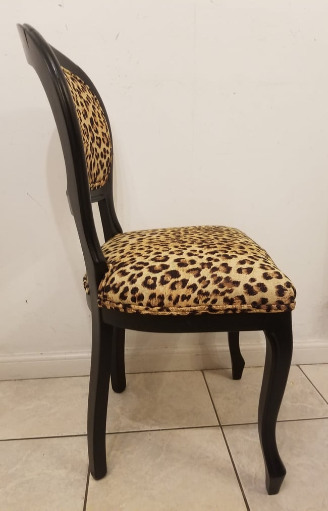Vintage Italian Leopard Print Chair