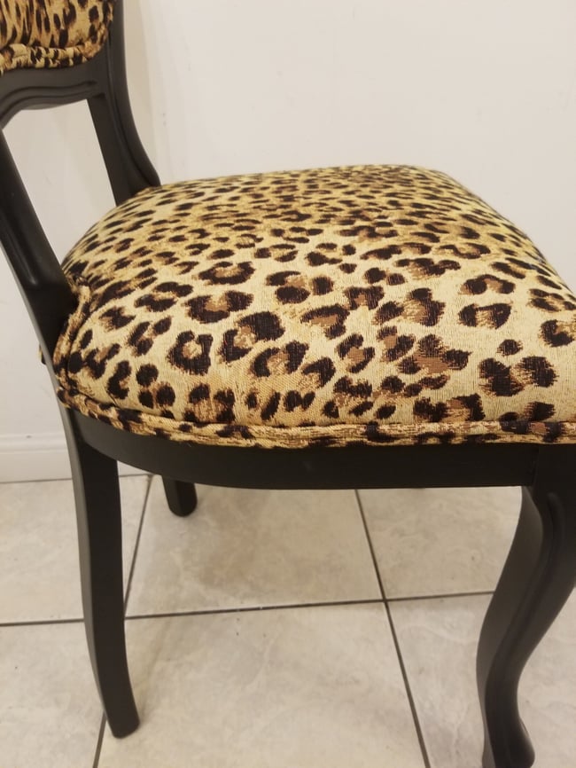 Vintage Italian Leopard Print Chair
