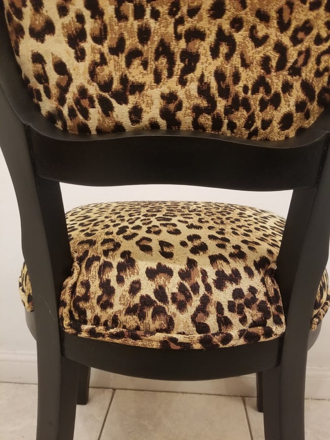Vintage Italian Leopard Print Chair