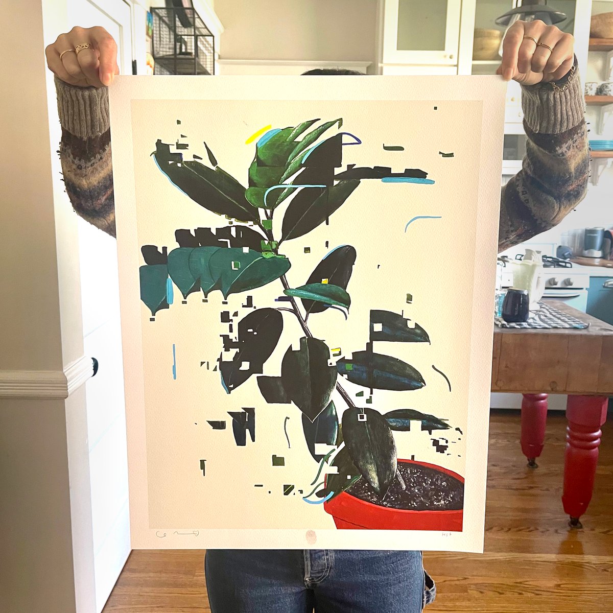 Image of 'Rubber Plant' | Limited Edition Giclee Fine Art Print