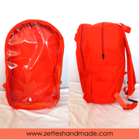 Image 2 of Handmade Orange Ita-bag Backpack