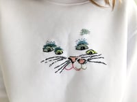 Image 3 of GLITCHED CAT - hand embroidered