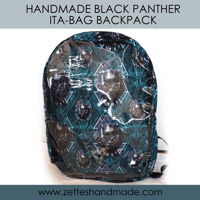 Image 1 of Handmade Black Panther Ita-bag Backpack