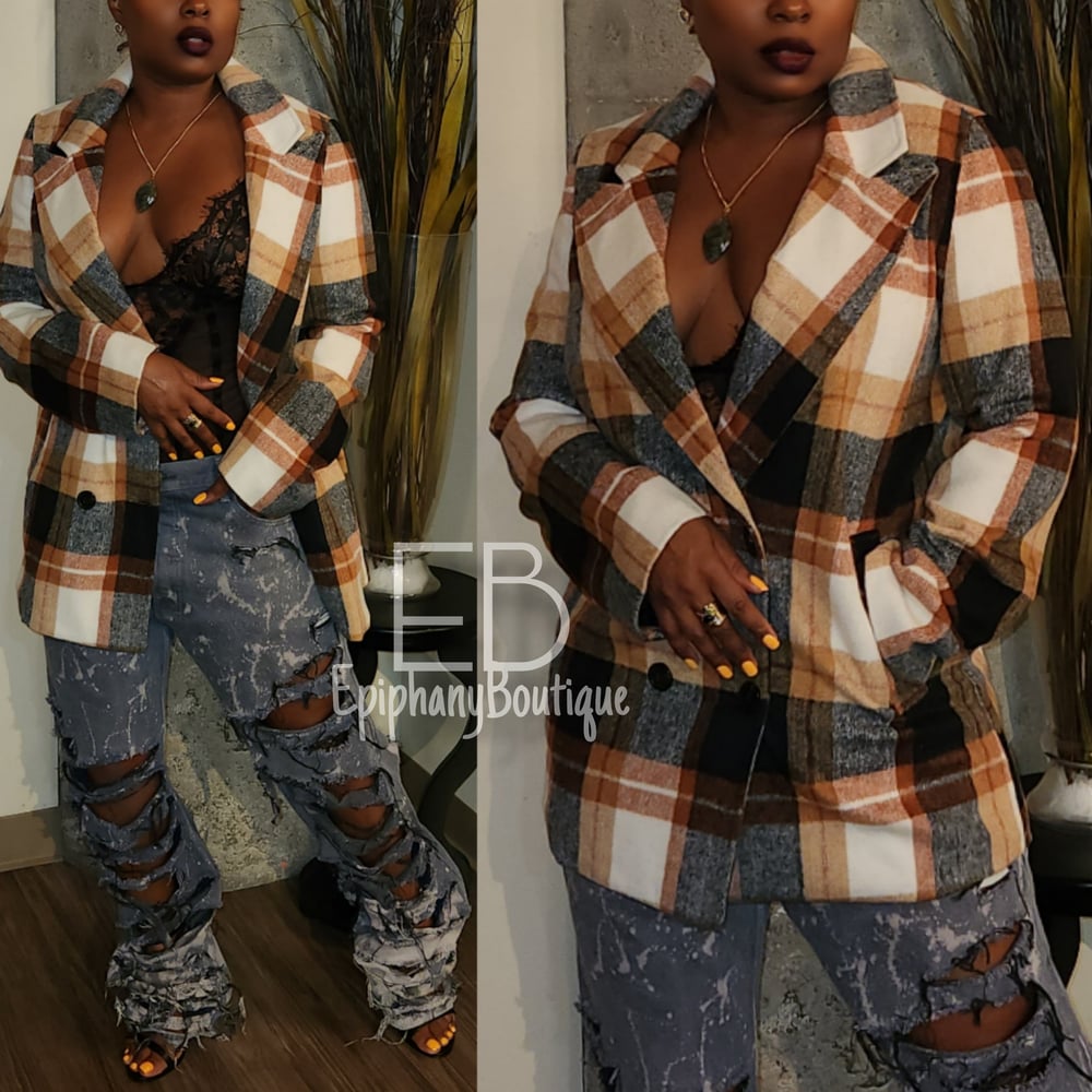 Image of The Carmen Plaid Blazer & The EB Custom Levi's #004 **SEPARATES**