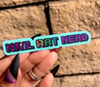 Nail Art Nerd Glitter Sticker