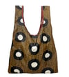 Reusable Shopping Bag with Carrying Pouch : circles + dots
