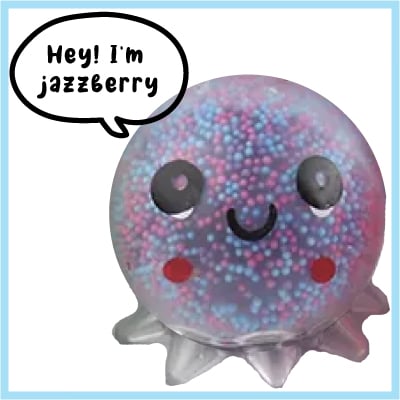 Image of Squishy Light-Up Octopus Fidget Toy- Jazzberry