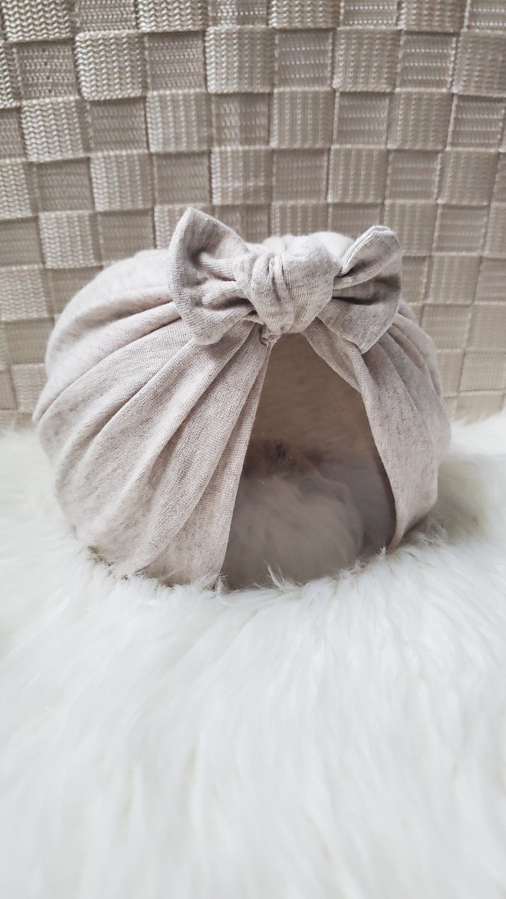 Image of Heathered Nude Turban 