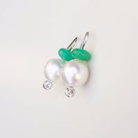 Image 1 of Australian Pearl Chrysoprase Earrings