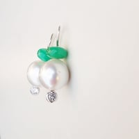 Image 2 of Australian Pearl Chrysoprase Earrings