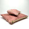 Mended Chaos - Large Clutch in Rose Gold Waxed Linen