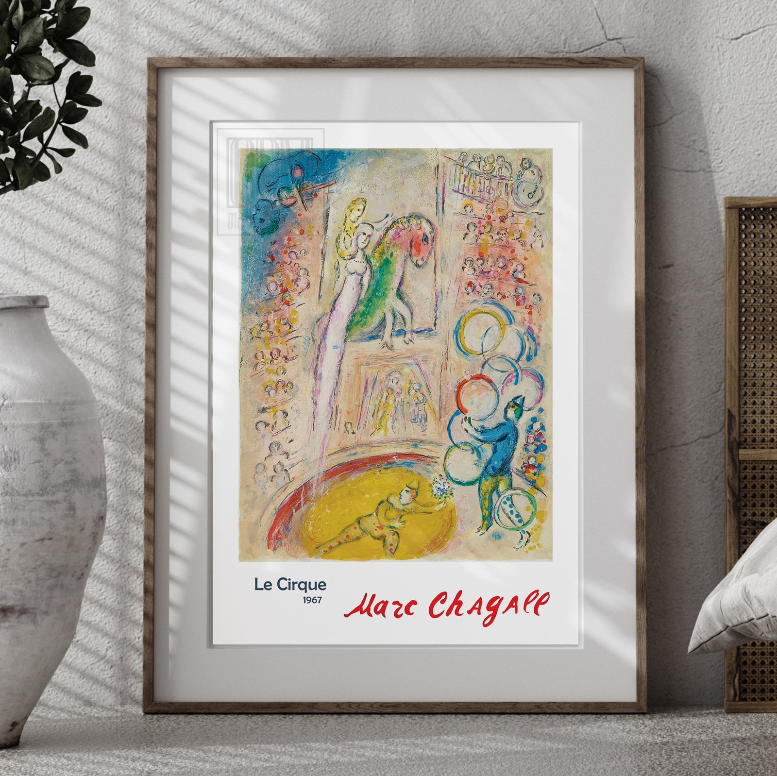 LOQI MARC CHAGALL The Circus Kulturtasche - 100% Recycled Polyester 50x42 Cm