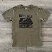 Kids Positive Vibration Record Player Military Green Shirt