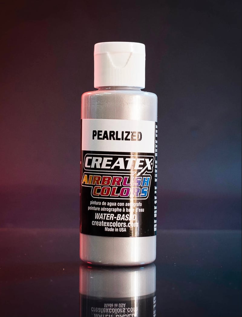 CREATEX PEARL WHITE 2oz BOTTLE | PAINTHUFFER METALFLAKE