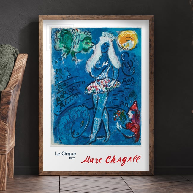 Marc Chagall | Le Cirque (The Circus) #17 | 1967 | Reproduction Poster | Wall Art Print | Home Decor