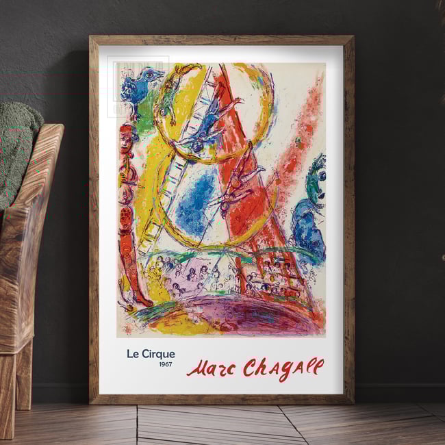 Marc Chagall | Le Cirque (The Circus) #22 | 1967 | Reproduction Poster | Wall Art Print | Home Decor