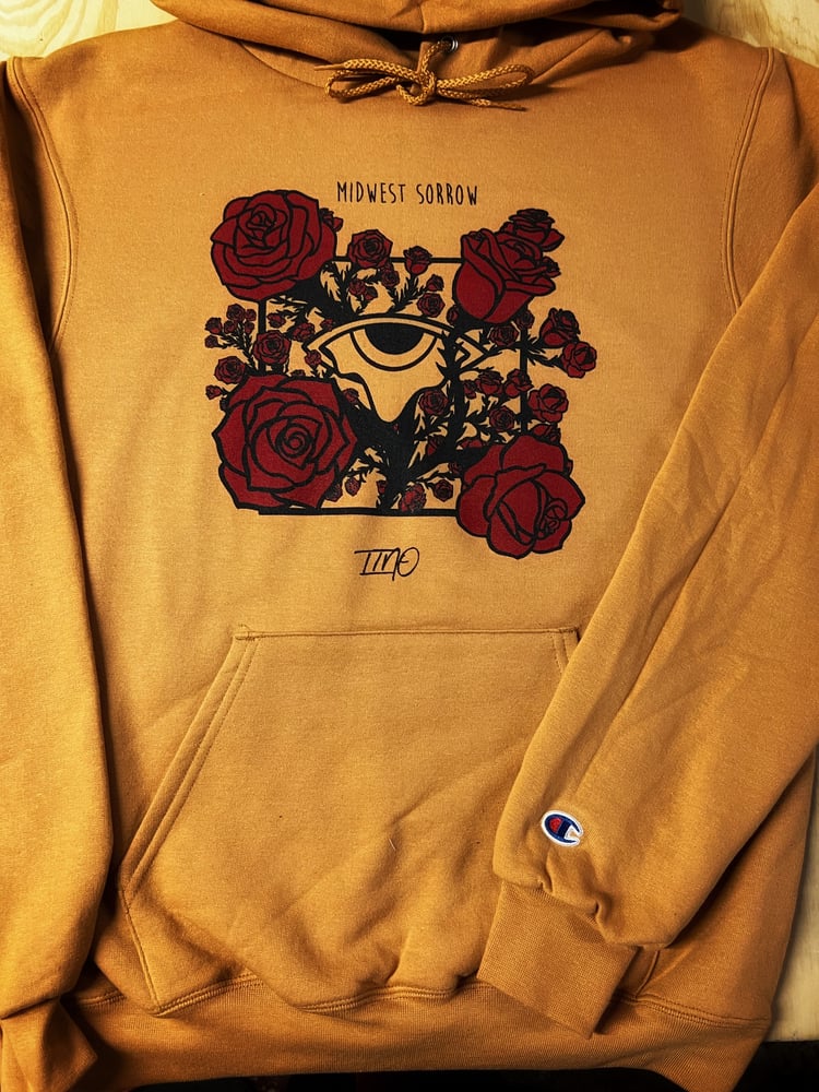 Image of Midwest Sorrow Champion Hoodie (Gold Glint)